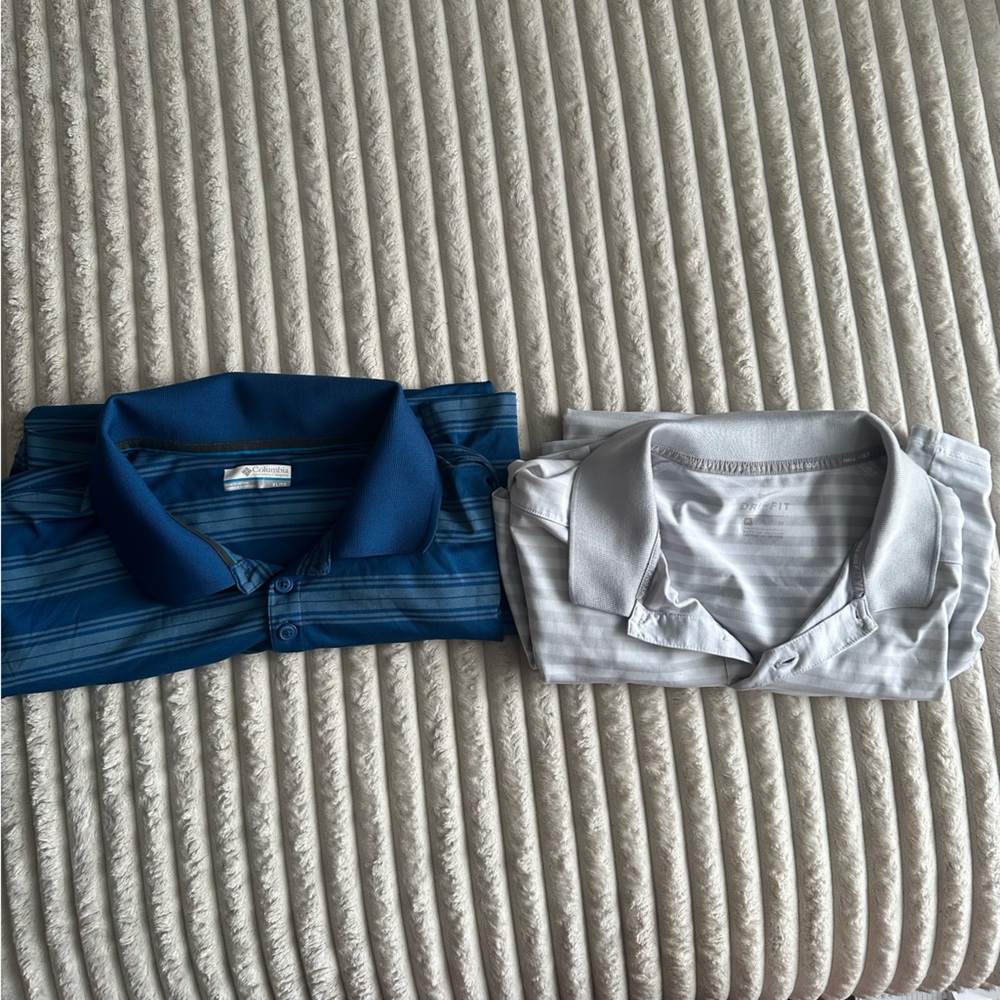 Columbia Men's Blue Polo Shirt & Nike Polo
